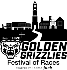 The Health Hive Golden Grizzlies Festival of Races logo