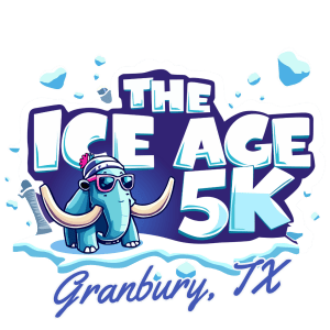 The ICE AGE 5K RUN, WALK or STROLL! Logo