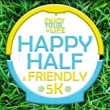 Enjoy Your Life Happy Half Marathon & Friendly 5K logo