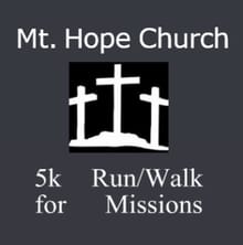 Mt. Hope Church 5K Run for Missions logo