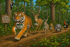 The Clemson Wildlife Trail Run Logo