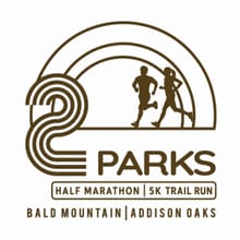 2 PARKS TRAIL HALF MARATHON AND 5K logo