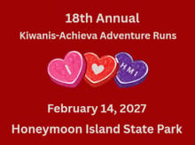 Kiwanis - Achieva VIRTUAL and LIVE Adventure Runs logo