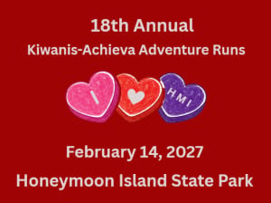 Kiwanis - Achieva VIRTUAL and LIVE Adventure Runs Logo
