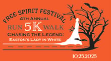 Chasing the Legend; Easton's Lady in White 5K Run/Walk logo
