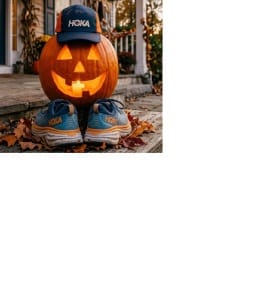 Hoka Halloween 5K Run/walk at Runners Edge Logo