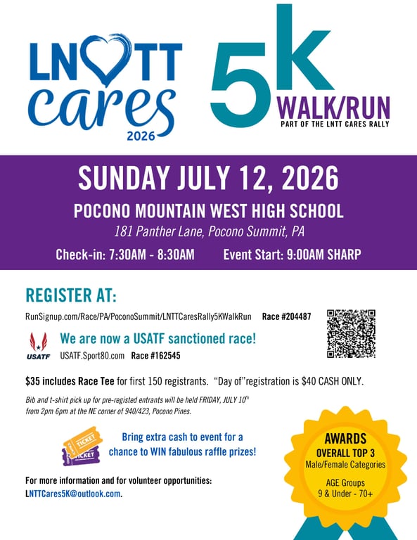 LNTT Cares Rally 5K Walk-Run logo