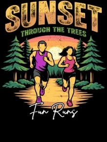 Sunset Through the Trees Fun Runs logo
