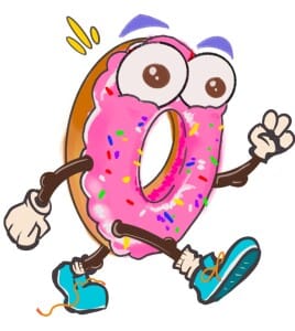 Downtown Visalia Kiwanis 0.5K Donut Run/Walk and Shoe Fling at Mooney Grove Park Logo
