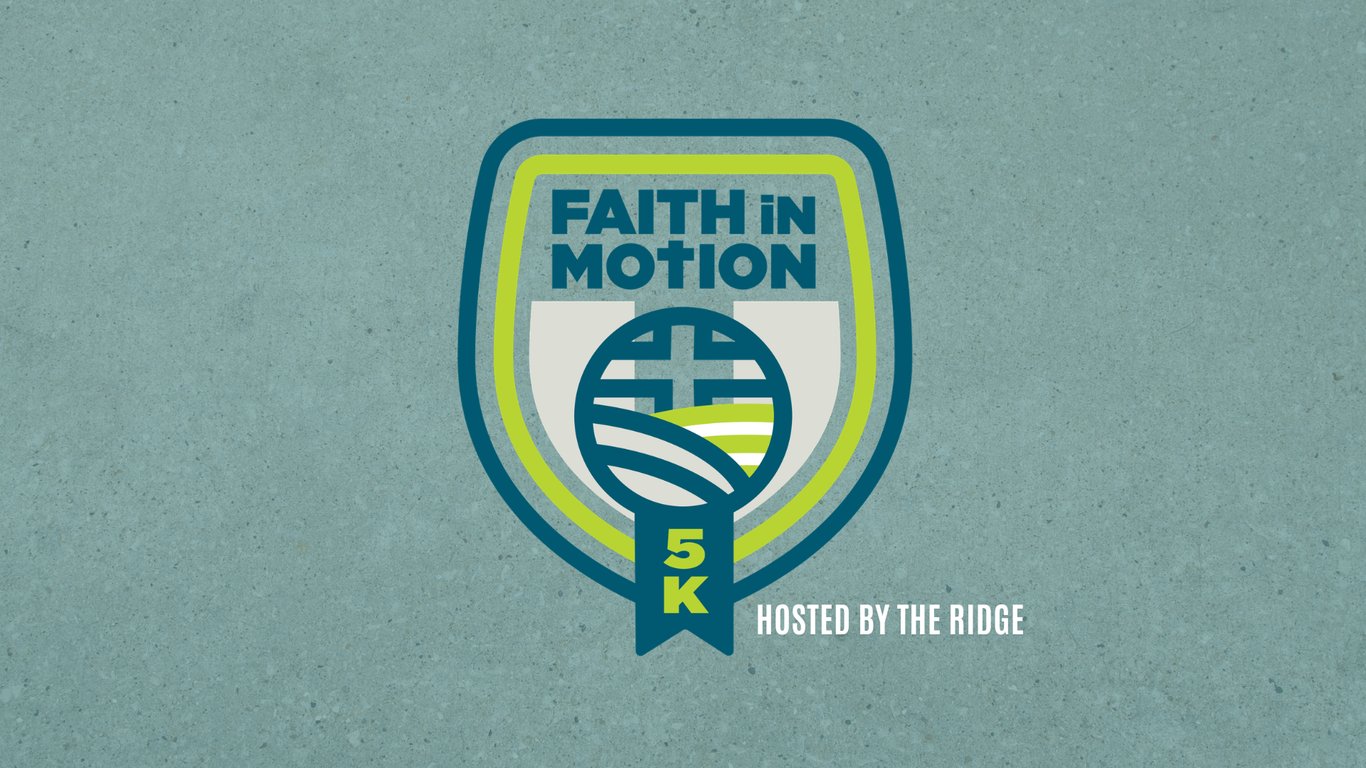 Faith in Motion Ridge 5K logo
