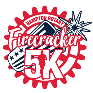 Hampton Rotary Firecracker 5k Run / 1M Walk Logo