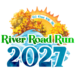 2027 River Road Run Half Marathon, 10miler SKYDOME, 10k and 5k Logo