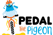 Pedal The Pigeon (a kids-only mountain bike race) logo