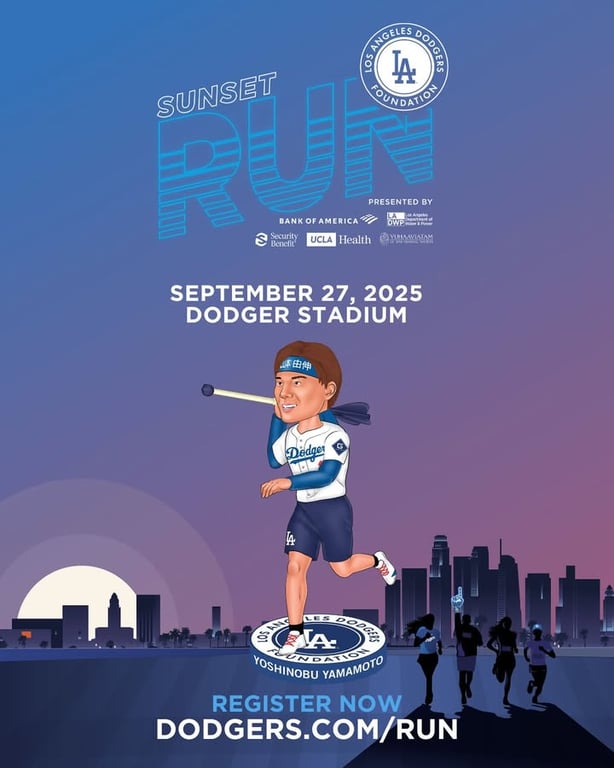 Los Angeles Dodgers Foundation Sunset Run logo