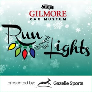 Run Through the Lights at Gilmore Car Museum Logo