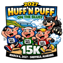 Huff 'N Puff on the Bluff 15K logo
