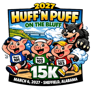 Huff 'N Puff on the Bluff 15K Logo