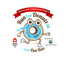 Sherwood Memorial Park's Run for Donuts 5K and Fun Run logo