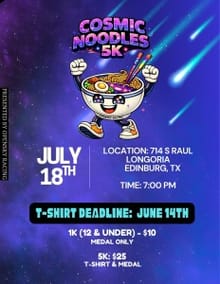 Cosmic Noodles 5k logo