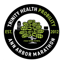 Trinity Health Probility Ann Arbor Marathon logo