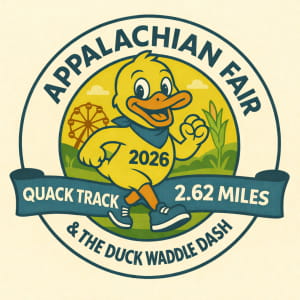 Appalachian Fair 2.62 Mile Mini Marathon & Kid's Duck Waddle Dash Logo