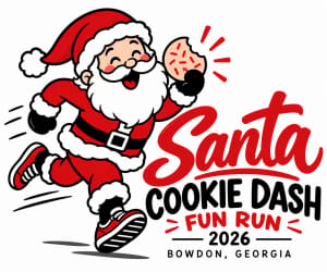 Santa Cookie Dash Fun Run Logo