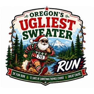 Oregon’s Ugliest Sweater Run, brought to you by The Dirty U Logo