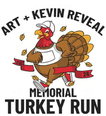 Art and Kevin Reveal Memorial Turkey Run logo