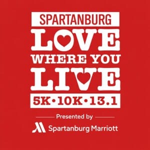Love Where You Live 5K • 10K • 13.1 Presented by Spartanburg Marriott Logo