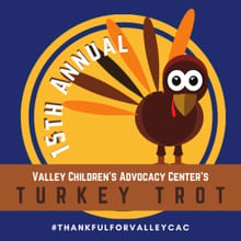 Valley Children's Advocacy Center's 15th Annual The Club of Staunton Turkey Trot Run/Walk logo