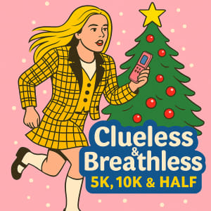 Clueless & Breathless 5K, 10K & Half Logo