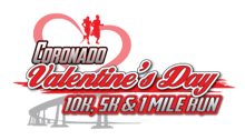 2027 Coronado Valentine's Day 10K, 5K and 1 Mile Fun Run/Walk logo