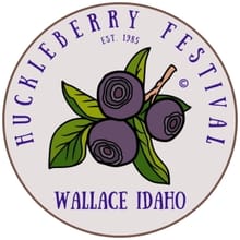 Wallace Huckleberry Festival and 5k Fun Run logo
