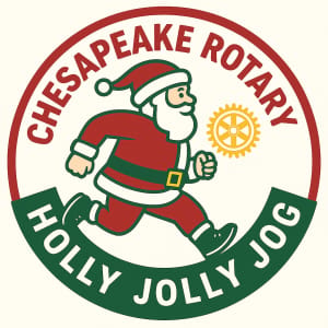 Chesapeake Rotary Holly Jolly Jog Race and Fun Run presented by the YMCA of South Hampton Roads Logo