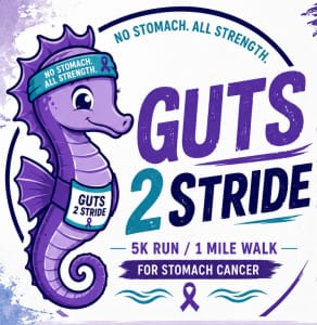 Guts 2 Stride VA 5K Run or 1 Mile Honor/Survivor Mile Logo