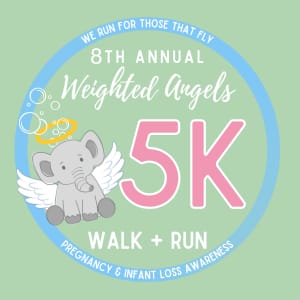 8th Annual Weighted Angels 5k Run & Walk Logo