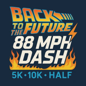 Back to the Future: 88 MPH Dash 5K, 10K & Half Logo