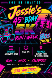 Jessie’s 45th Bday 5k Run/Walk logo