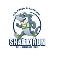 CB Greer Shark run 5k and Jake McHargue One Mile Run logo