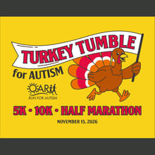 Turkey Tumble for Autism 5k, 10k, & Half logo