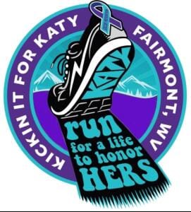 SAVE THE DATE  6th Annual Kickin It For Katy 5k run and 1.2 mile Walk Logo