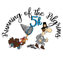 10th Annual Running of the Pilgrims 5K logo