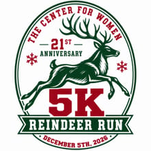 The Center for Women's 21st Annual 5K Reindeer Run logo