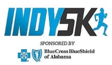 The INDY 5K presented by BlueCross BlueShield of Alabama logo