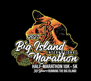 Big Island International Marathon 2027  30 years running the old coast of Hawaii Logo