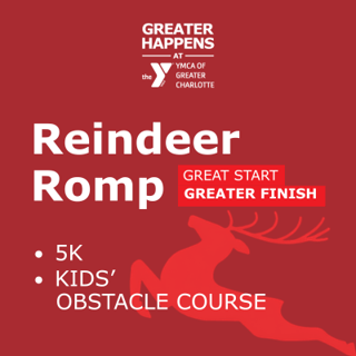 Krueger Reindeer Romp 5K Hosted by the Harris YMCA Logo