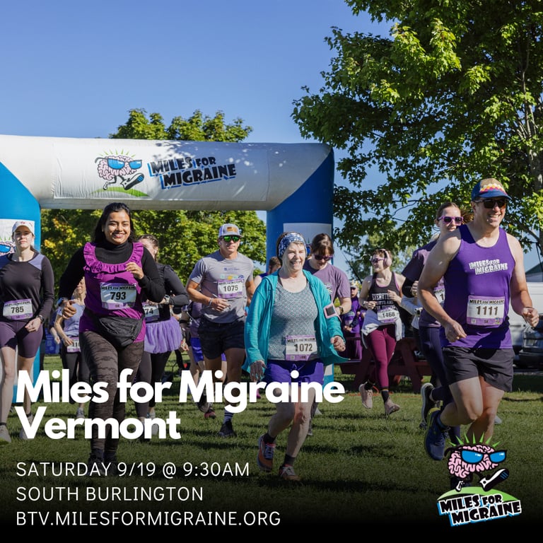 Miles for Migraine Vermont logo