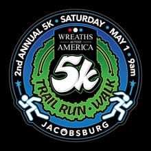 2nd Annual 5K Trail Run/Walk at Jacobsburg State Park -Benefits Wreaths Across America logo
