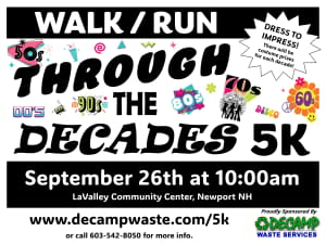 Through the Decades 5k Logo