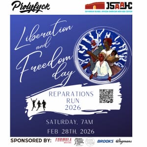 Liberation and Freedom Days Reparations Run/Walk Logo
